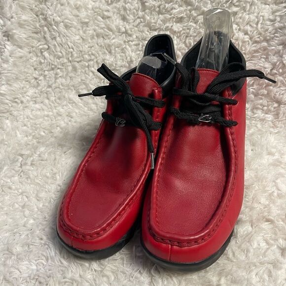 Buffalino B-Boots Men\'s Leather Red & black trim lace up boots rubber soles SZ11 main image 7